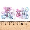 Gradient Color Transparrent Acrylic European Beads OACR-P024-01-01-3
