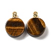 Natural Tiger Eye Perfume Bottle Pendants G-Z039-02G-05-1