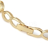 Cubic Zirconia Oval Link Chain Bracelet BJEW-Z069-01G-01-3