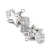 Brass with Clear Cubic Zirconia Charms KK-G474-02P-2