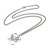 201 Stainless Steel Necklaces NJEW-Q336-01Z-P-2