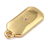 Brass Micro Pave Cubic Zirconia Charms ZIRC-I054-12G-03-2