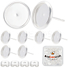 50Pcs Flat Round 304 Stainless Steel Stud Earring Settings STAS-BBC0005-84C-1