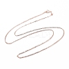 925 Sterling Silver Cable Chains Necklace for Women STER-I021-08B-RG-1
