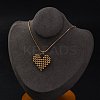 PVD Vacuum Plating 304 Stainless Steel Heat Pendant Round Snake Chain Necklaces for Women STAS-Z114-19G-3