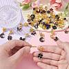 50Pcs 10 Styles Alloy Black Enamel European Dangle Charms PALLOY-CJ0002-79-4
