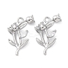 Brass Rhinestone Pendants KK-E793-15P-1
