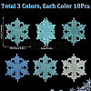 30Pcs 3 Colors Transparent Resin Decoden Cabochons RESI-SC0003-41-2