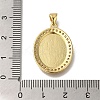 Rack Plating Brass Micro Pave Clear Cubic Zirconia Pendants KK-G500-02D-G-3