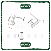 Rectangle 304 Stainless Steel Stud Earring Findings STAS-UN0058-32P-3