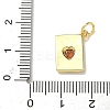 Brass Micro Pave Cubic Zirconia Charms KK-I276-52G-3