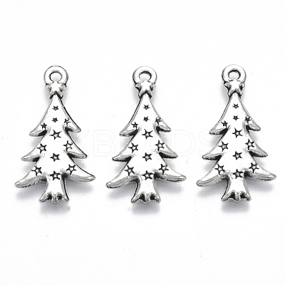 Tibetan Style Alloy Pendants X-TIBE-N010-30AS-RS-1