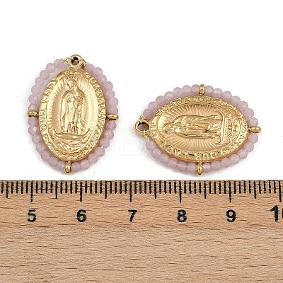 Synthetic Luminous Stone Wrapped 304 Stainless Steel Pendants STAS-L022-490G-01A-1