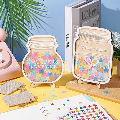Star Wooden Personalized Reward Jars ODIS-OC0001-74-1