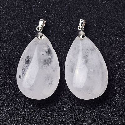 Natural Quartz Crystal Pendants X-G-D084-01P-B17-1