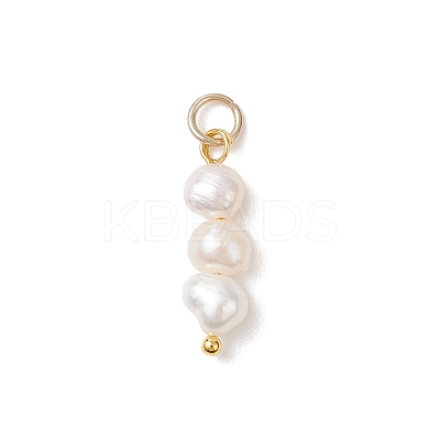 Natural Baroque Keshi Pearl Two Sides Polished Pendants PALLOY-JF04814-02-1