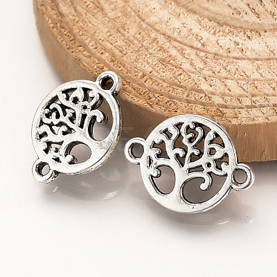 Tibetan Style Alloy Links connectors TIBE-Q077-12AS-RS-1