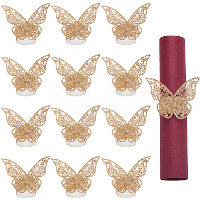 Butterfly Paper Napkin Rings AJEW-WH0348-03A-1