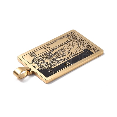 201 Stainless Steel Pendant STAS-B033-01G-02-1