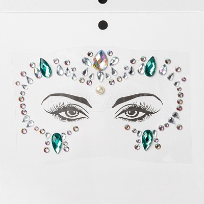 Acrylic Face Gems Stickers MRMJ-F014-07-1
