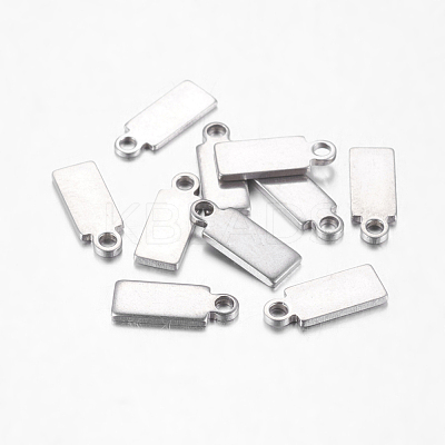 Tarnish Resistant 304 Stainless Steel Stamping Blank Tag Pendants STAS-Q074-1