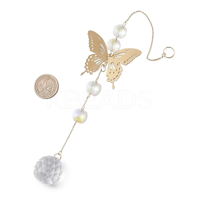 201 Stainless Steel Connector Charms and Glass Suncatchers HJEW-JM04732-01-1