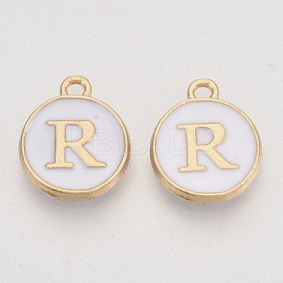 Golden Plated Alloy Charms X-ENAM-S118-01R-1