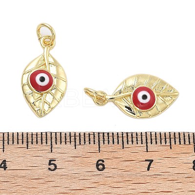 Brass Enamel Pendants KK-Q006-15G-1