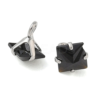 Brass Pave Cubic Zirconia Charms CU-CBABEB3-05P-01-1