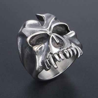 Halloween Alloy Cuff Rings for Men RJEW-D328-04AS-1