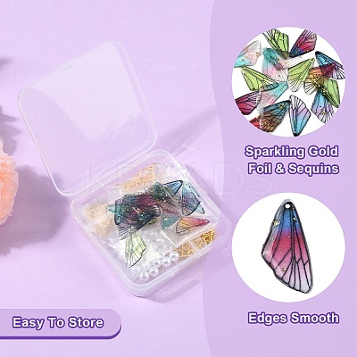 DIY Insects Wing Earring Making Kits DIY-YW0016-15-1