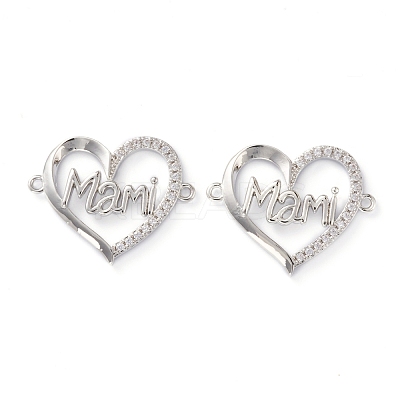 Brass Micro Pave Clear Cubic Zirconia Links ZIRC-J039-12P-1