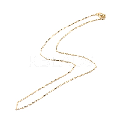 Brass Boston Link Chains Necklace for Women NJEW-P265-33G-1