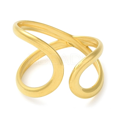 304 Stainless Steel Open Cuff Rings for Women LS-RJEW-Z043-02C-1