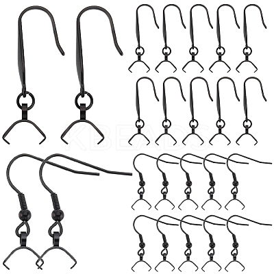 40Pcs 2 Styles 316 Stainless Steel & 304 Stainless Steel Earring Hooks STAS-SC0008-31-1