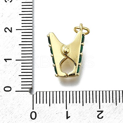 Brass Micro Pave Cubic Zirconia Pendants KK-K400-35G-02-1
