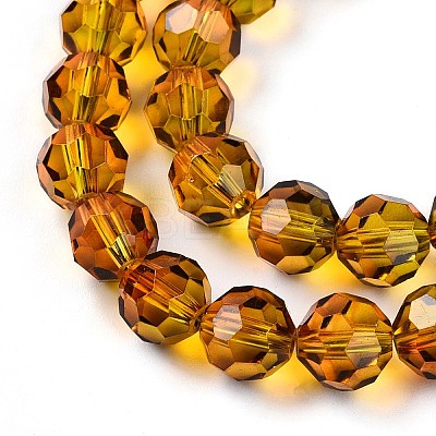 Baking Paint Transparent Glass Beads Strands X-DGLA-A035-T8mm-A05-1