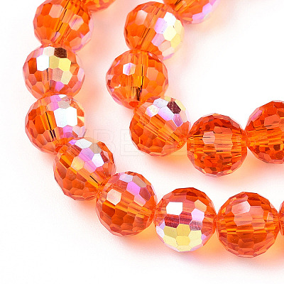 Transparent Electroplate Glass Beads Strands EGLA-N012-001-B03-1
