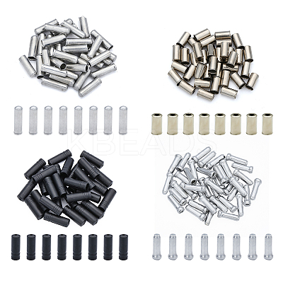 200Pcs 4 Style Nylon & Plastic & Aluminium Alloy & Brass Bike Brake Cable End Caps FIND-CA0005-48-1