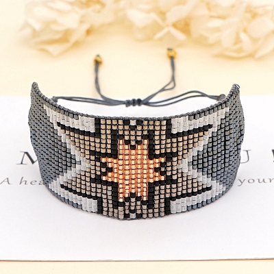 Miyuki Glass Seed Braided Bead Bracelet BJEW-A121-63C-1