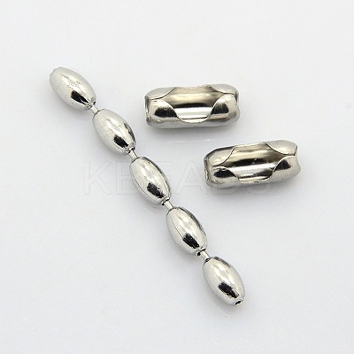 Tarnish Resistant 304 Stainless Steel Rice Bead Ball Chains CHS-A002A-6.0mm-1
