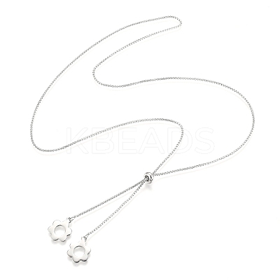 Non-Tarnish Adjustable 304 Stainless Steel Lariat Necklaces NJEW-Z005-09P-1