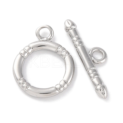 Rack Plating Eco-Friendly Brass Toggle Clasps KK-S403-16P-1
