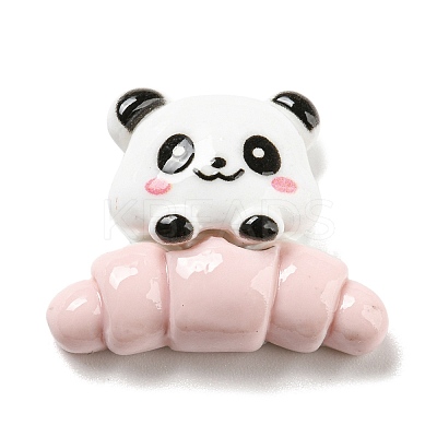 Panda Theme Opaque Resin Cabochons RESI-Q227-09-1