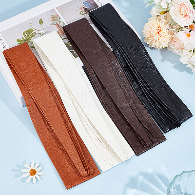 4Pcs 4 Colors Imitation Leather Wrap Around Waist Bands AJEW-CP0008-07-1