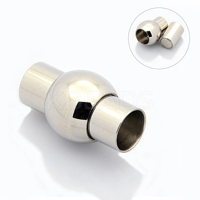 Tarnish Resistant Column 304 Stainless Steel Magnetic Bracelet Clasps STAS-O035-09-1