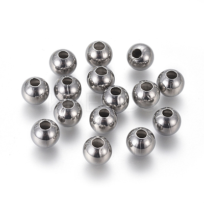 Tarnish Resistant 304 Stainless Steel Beads STAS-I021-8mm-1