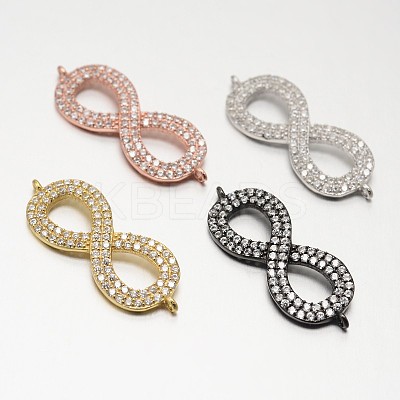 Infinity 925 Sterling Silver Micro Pave Cubic Zirconia Links STER-F011-015-1