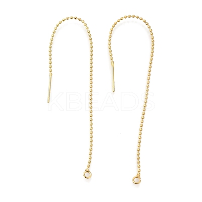 Rack Plating Brass Ear Wire KK-C081-08G-1