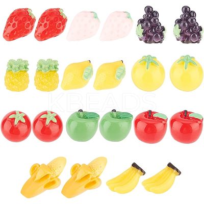 55Pcs 11 Styles Opaque Resin Decoden Cabochons CRES-NB0001-34-1